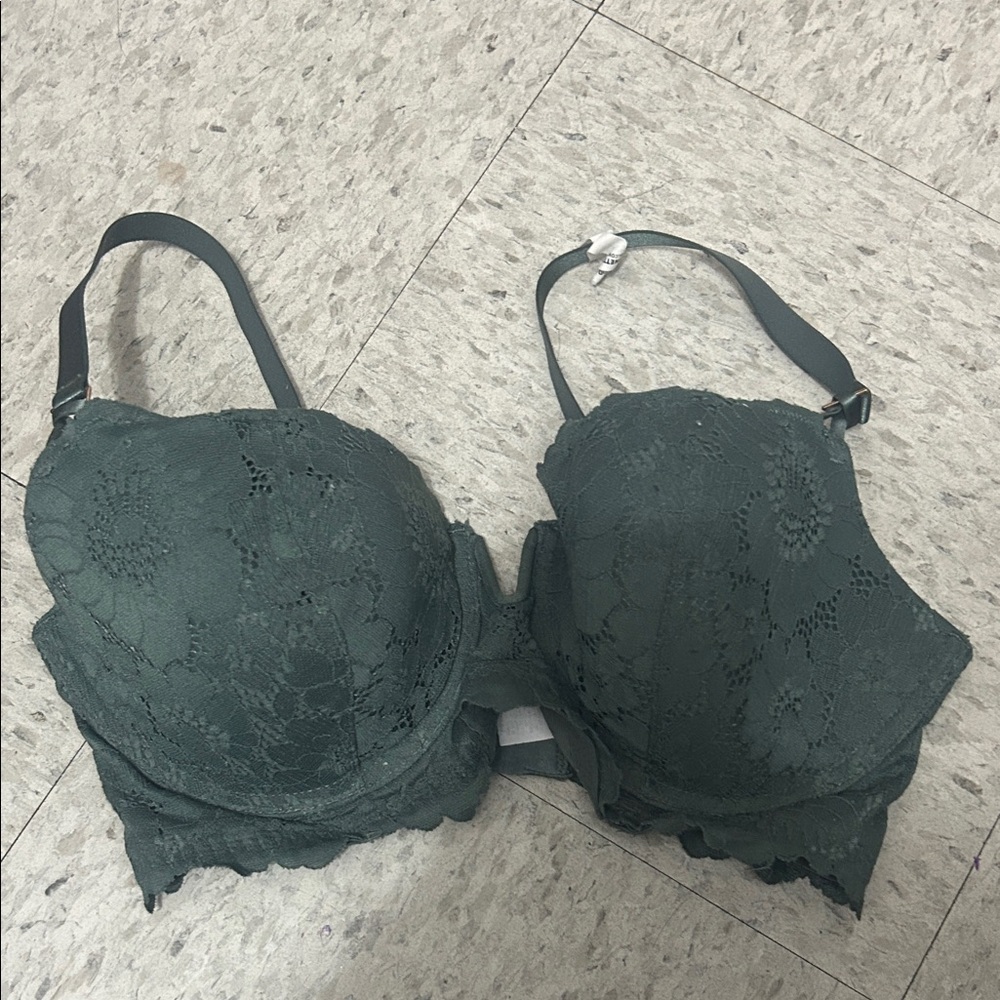 Aerie Lace Bra in Forest Green